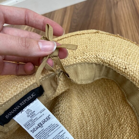 Banana Republic L/XL Beachy Straw Fedora in Natural - Picture 4 of 9